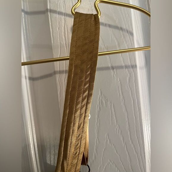 BCBGMaxAzria SILK Gold Sleeveless Midi - Picture 6 of 11